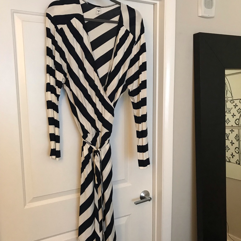 Old Navy Striped Wrap Dress